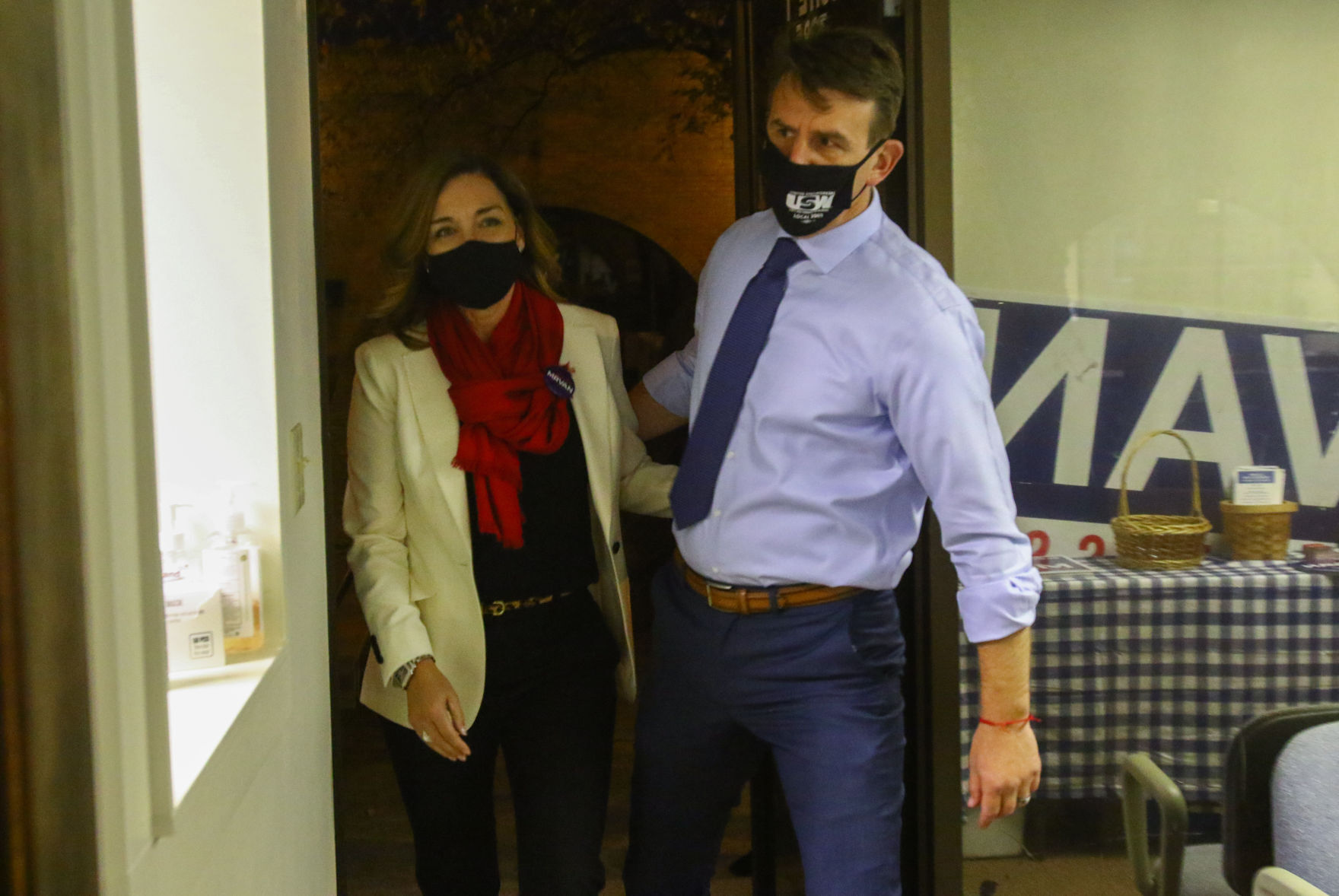 Frank Mrvan visits headquarters on Election Night